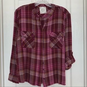 Plaid Top- Style & Co
